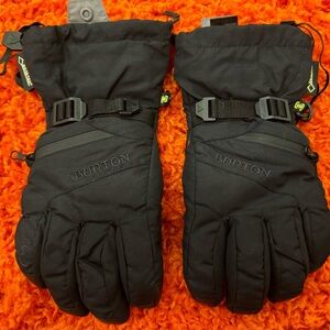Burton Womens Gore tex Warmest Gloves Black Snowboarding Skiing Size XSmall